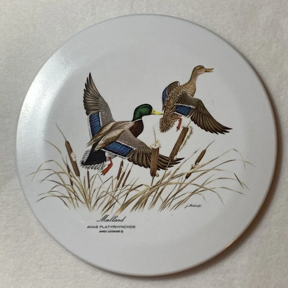Mebel Round Tray Italy Mallards James‎ Lockhart Melamine MCM Ducks Footed